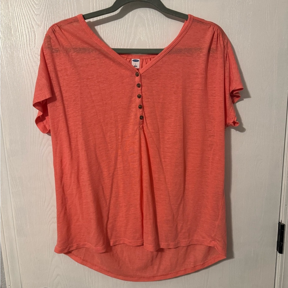 Coral short sleeved Old Navy top